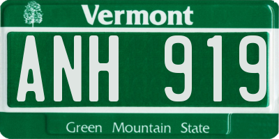 VT license plate ANH919