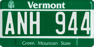 VT license plate ANH944