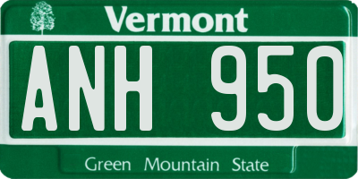 VT license plate ANH950