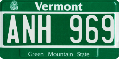 VT license plate ANH969
