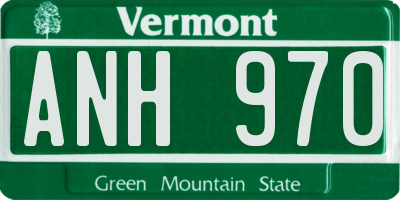 VT license plate ANH970