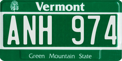 VT license plate ANH974
