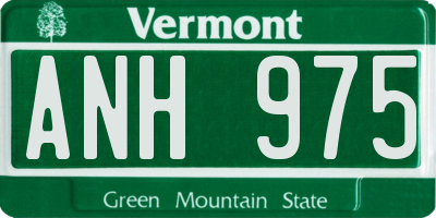 VT license plate ANH975