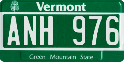 VT license plate ANH976