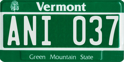 VT license plate ANI037