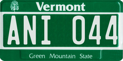 VT license plate ANI044