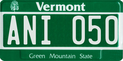 VT license plate ANI050
