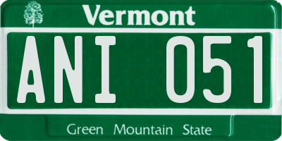 VT license plate ANI051