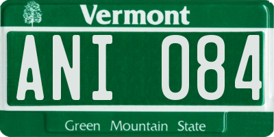 VT license plate ANI084