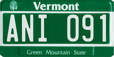 VT license plate ANI091