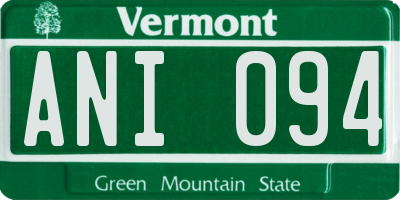 VT license plate ANI094