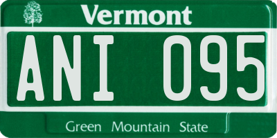 VT license plate ANI095