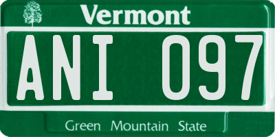 VT license plate ANI097
