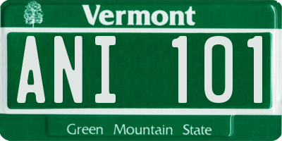 VT license plate ANI101
