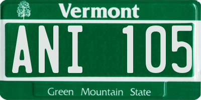 VT license plate ANI105