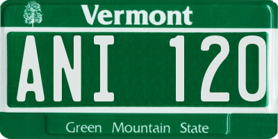 VT license plate ANI120