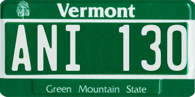 VT license plate ANI130