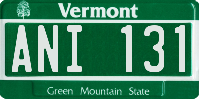 VT license plate ANI131