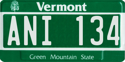 VT license plate ANI134