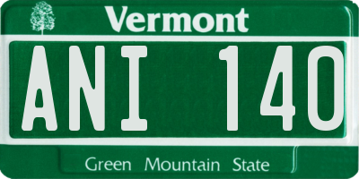 VT license plate ANI140