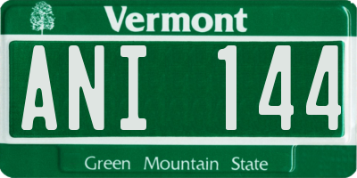 VT license plate ANI144