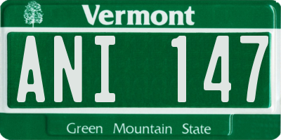 VT license plate ANI147
