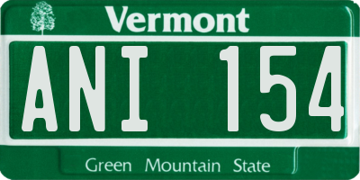 VT license plate ANI154