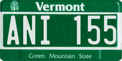 VT license plate ANI155