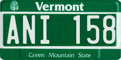VT license plate ANI158