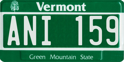 VT license plate ANI159