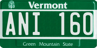 VT license plate ANI160