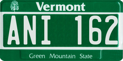 VT license plate ANI162