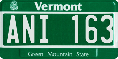 VT license plate ANI163