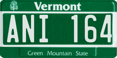 VT license plate ANI164