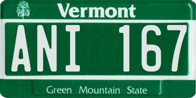 VT license plate ANI167