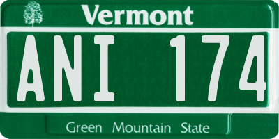 VT license plate ANI174