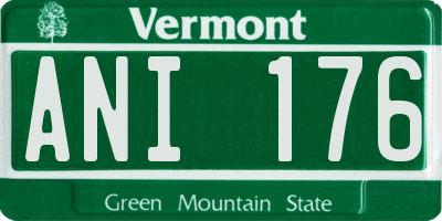 VT license plate ANI176