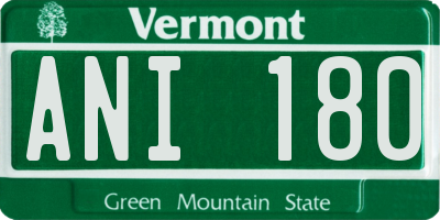 VT license plate ANI180