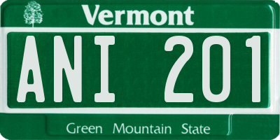VT license plate ANI201