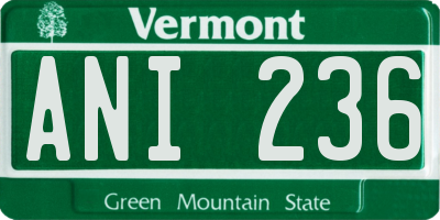 VT license plate ANI236
