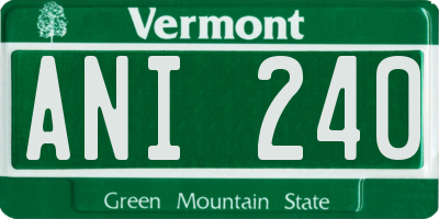 VT license plate ANI240