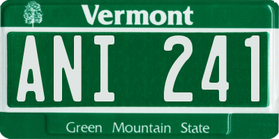 VT license plate ANI241