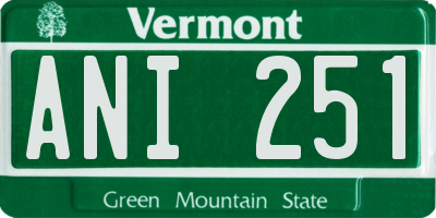 VT license plate ANI251