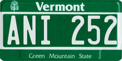 VT license plate ANI252