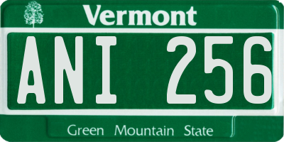 VT license plate ANI256