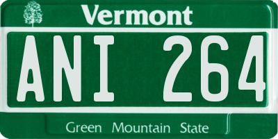 VT license plate ANI264