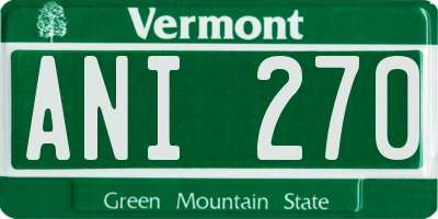 VT license plate ANI270