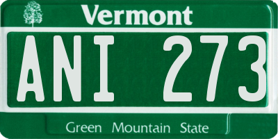 VT license plate ANI273
