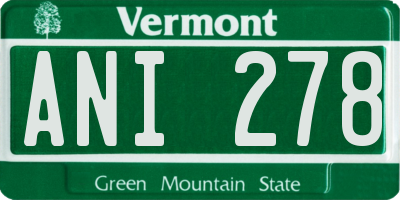 VT license plate ANI278