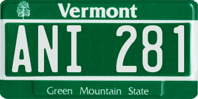 VT license plate ANI281